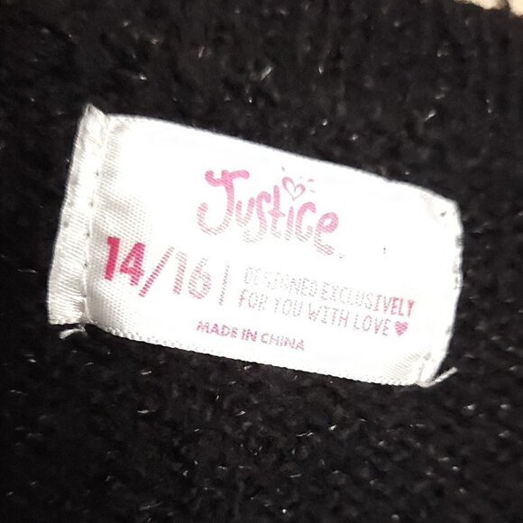 Justice Girls Black Sequin Unicorn Sweater 14-16 - Picture 4 of 5